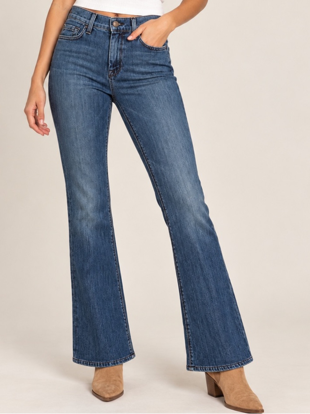 7 For All Mankind High Waist Bootcut Jeans Size 29 Blue Denim